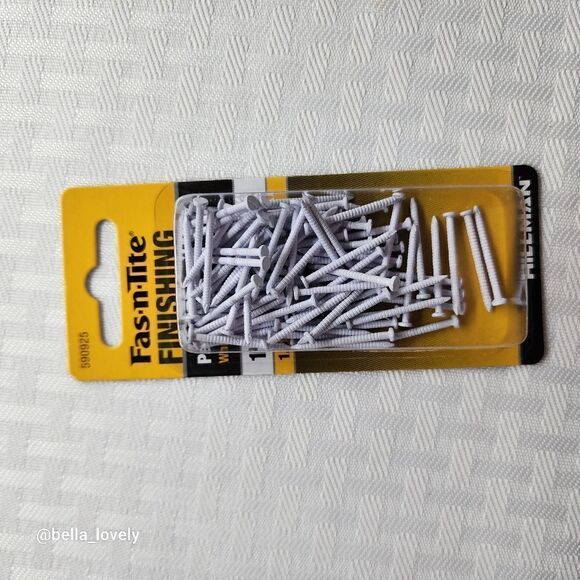 🏖 Fas-n-Tite White Panel Nails Finishing Nails Steel 1" - Picture 5 of 6